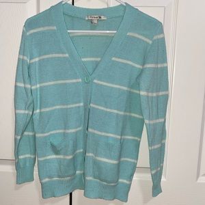 Forever 21 Mint Green Button Up Cardigan